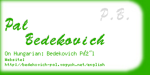 pal bedekovich business card